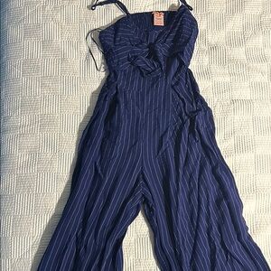 Blue Striped Jumpsuit